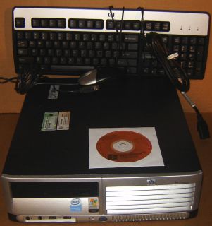 HP DC7600 Desktop P4 3 0GHz 1GB 80GB CD Computer Win XP Keyboard Mouse