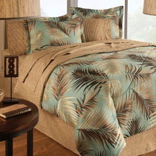 Palm Tree Beach Tropical Coastal Twin Comforter Set (6pc