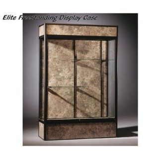 Series 93 Elite Freestanding Display Case   With Cornice and light
