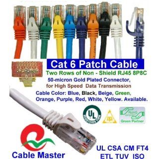 100 Ft, Cat6 550 MHz (UL CSA 100% Coppers)Snagless Patch