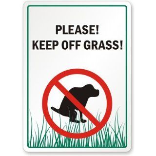 Please Keep Off Grass Sign, 18 x 12