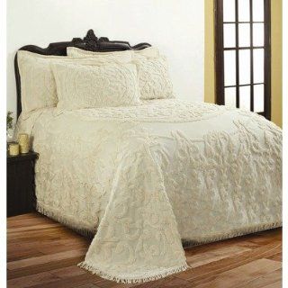  Bedspread   Queen (Ivory) (1H x 102W x 120D)
