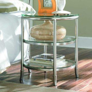  Drew Essex Metal Nightstand with Glass Top AD 104 421R