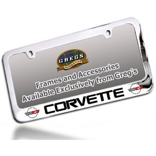 C4 Corvette License Plate Frame (Chrome Brass)  
