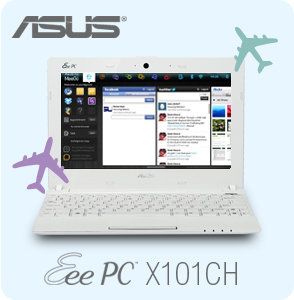 ASUS X101CH EU17 WT 10.1 Inch Netbook (White) Computers