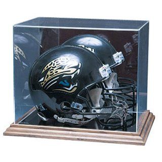  Helmet Display Case Wood Base   CAS MIN NFL 102 EL