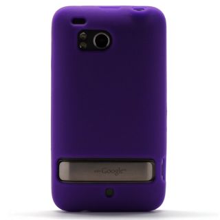 Purple Soft Skin Case Gel Rubber Cover HTC Thunderbolt