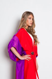 vtg vintage 1970s does 1920s silk draped duster jacket kimono coccoon