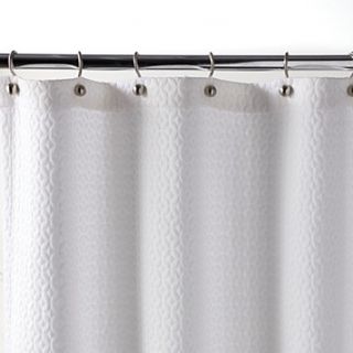 Hudson Park Matelasse White Shower Curtain 72 x 72