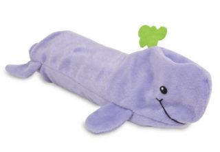 Petmate 54195 Squeakbottles Whale Dog Toy, Purple Pet
