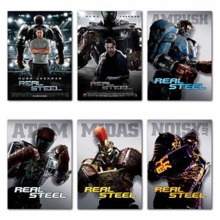 Hugh Jackman Real Steel Movie Poster Postcards Atom