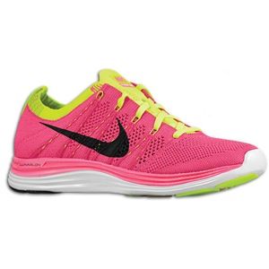 Nike Flyknit Lunar 1 +   Womens   Running   Shoes   Pink Flash/Black