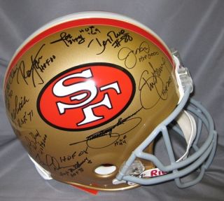 49ers Hall of Famers Autographed 49ers Proline Helmet