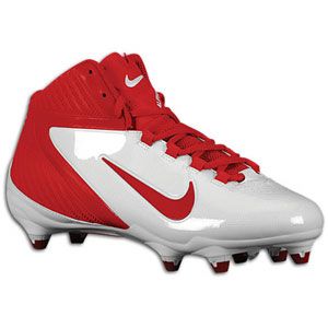 Nike Alpha Speed D 3/4   Mens   Football   Shoes   White/Game Red