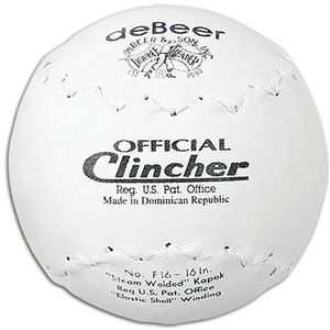 deBeer Official Clincher Softball   Softball   Sport Equipment   White