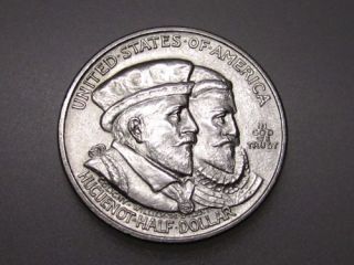 1924 Huguenot Commemorative Silver Half Gem BU