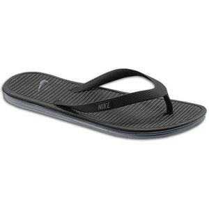 Nike Solarsoft Thong II   Mens   Casual   Shoes   Black/Cool Grey