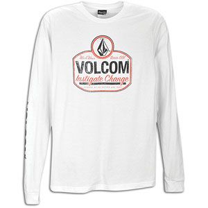 Volcom Instigate L/S T Shirt   Mens   Casual   Clothing   White