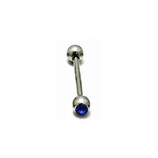 Body Jewelry   Stainless Steel Green Blue Tongue Ring