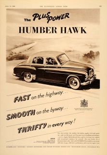 1956 Ad Humbler Hawk British Car Automobile Rootes UK   ORIGINAL