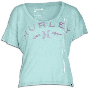 Hurley Bolts Over Babylon Crop T Shirt   Womens   Casual   Clothing
