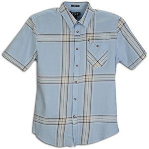 Volcom Open Void Plaid S/S Woven   Mens   Casual   Clothing   Pale