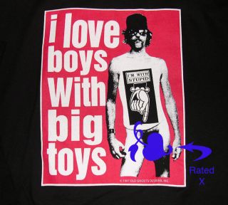 NEW funny humorous rude Mens T SHIRT Boys with Big Toys black Extra