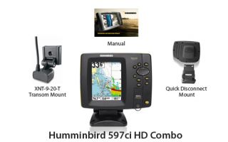 Humminbird 597CI HD Combo GPS/Fishfinder Pre Loaded Uni Map & Includes