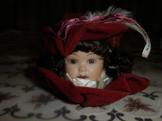  Velvet Bisque Doll Head Hanging Ornament Maud Humphrey Bogart