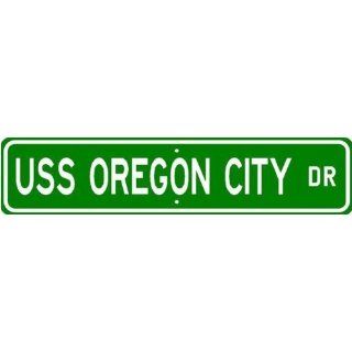 USS OREGON CITY CA 122 Street Sign   Navy Sports