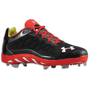 Under Armour Spine Metal   Mens   Baseball   Shoes   Black/Red