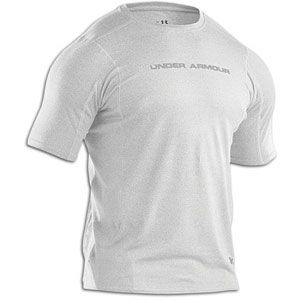 Under Armour Heatgear Touch Fitted S/S Crew   Mens   White/Aluminum