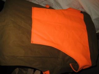 Filson Shelter Cloth Hunting Vest Pheasant GOOSE Deer Blaze Orange Sz