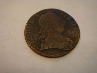 1775 Machins Mills Georgivs III Half Penny Colonial Copper Coin No