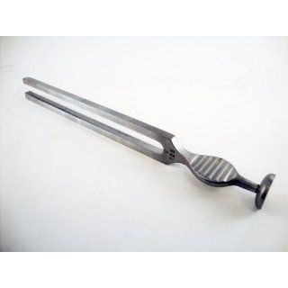 Medical Style Tuning Fork, 128h Hz Solid Machined Steel with Base