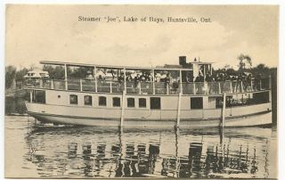 Huntsville Muskoka Ontario Steamer Joe on Lake of Bays Ribelin