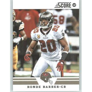 2012 Score NFL Trading Card #131 Ronde Barber    Tampa Bay
