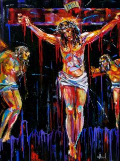 Crucifixion Jesus Religious Spiritual Art Debra Hurd