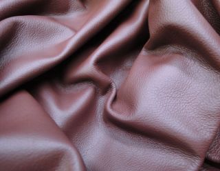K1333 Burgundy Blush Leather Cowhide Hides Upholstery
