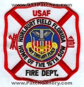 Hurlburt Field Fire Department Dept FD ARFF CFR 16th SOW USAF Patch