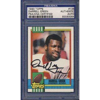 1990 Topps Darrell Green #136 Signed Card PSA/DNA Sports