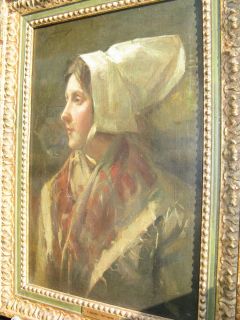   Oil Painting Robert Gemmell Hutchison Dutch Girl 1890s High Auction