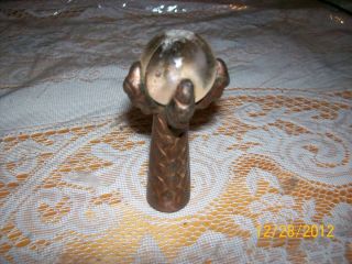 ANTIQUE CLAW FOOT WITH GLASS BALL COLLECTIBLE EAGLE CLAW VINTAGE