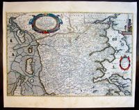 1659 Blaeu Mejer Antique Map Schleswig Holstein Germany