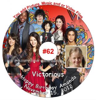 iCarly & Victorious Birthday Invitation Thank You Card Sticker Candy