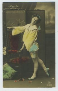 Theater Edwardian Lady 1910s Photo Postcard May Iris