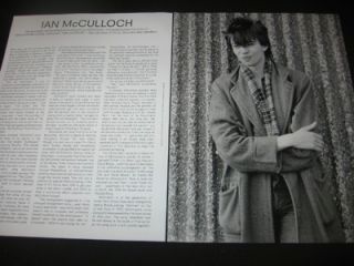 Echo and The Bunnymen Magazine clippings Ian McCulloch