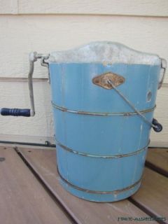  Star Hand Crank Ice Cream Freezer Maker Wood Bucket 3 Quart
