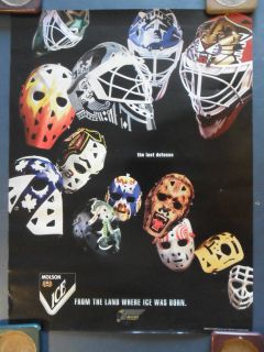 Molson Ice Beer Poster NHL Hockey Goalie Mask by Greg Harrison