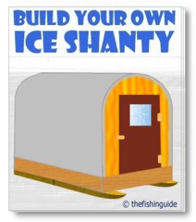 Ice Fishing Hut Plans w Gear Sled Portable Ice Shanty